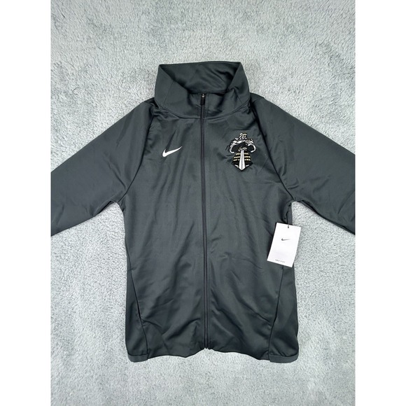 Nike Jackets & Blazers - Nike Jacket Womens Small Black Dri FIT Training Full Zip Running Gym Embroidered